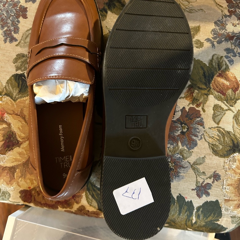 Time and Tru Men's Brown Slip-On Loafers